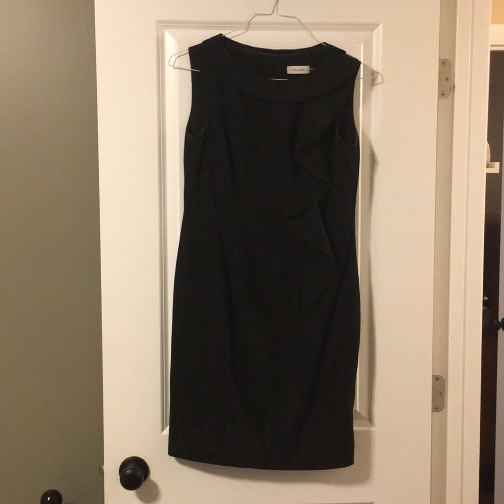Calvin Klein ruffle pencil dress size 4